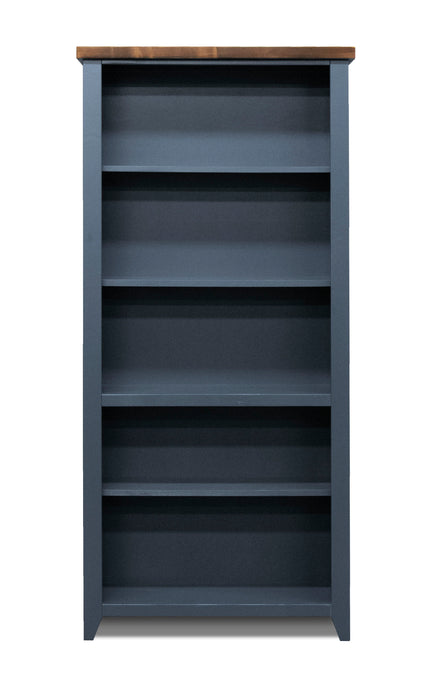 Nantucket - Bookcase - Blue Denim / Whiskey