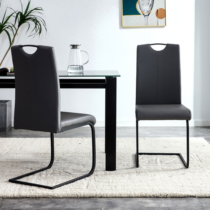 Dining Chairs With Metal Legs (Set of 2)