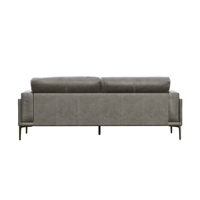 Onyx - Leather Sofa - Gray