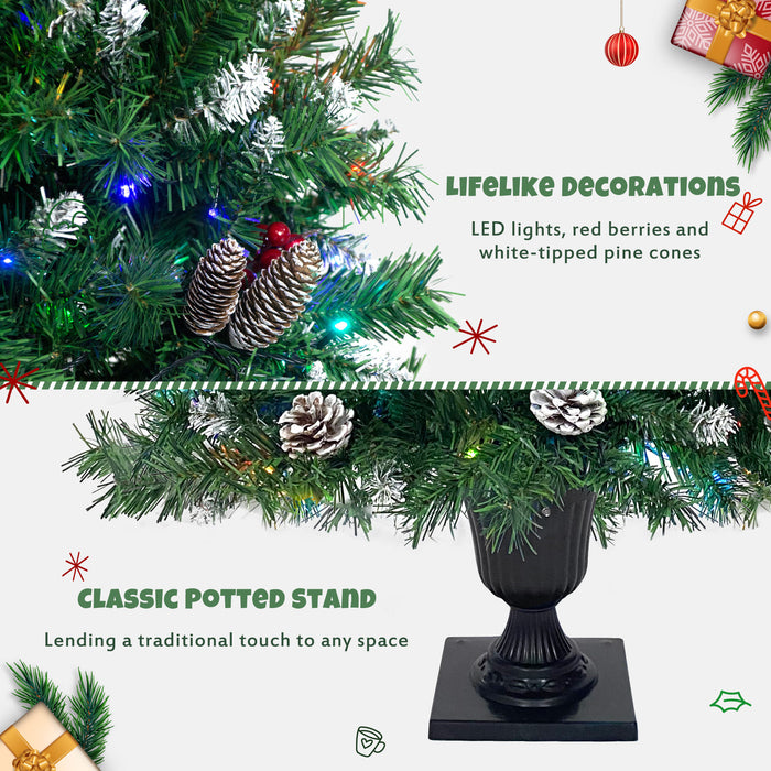 Pre-lit Christmas Tree 4-Piece Set - Dark Green