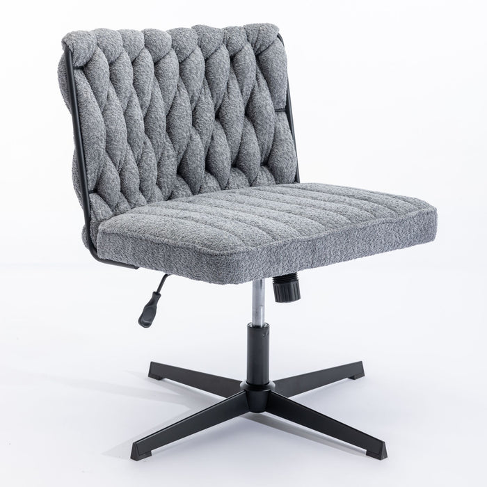 Armless Office Desk Chair No Wheels