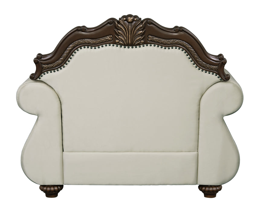 Pierce - Chair With Pillow - Beige / Cherry