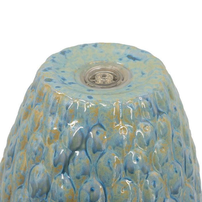 Decorative Ceramic Water Fountain With Finial Design, Indoor Outdoor Tabletop Fountain - Multi