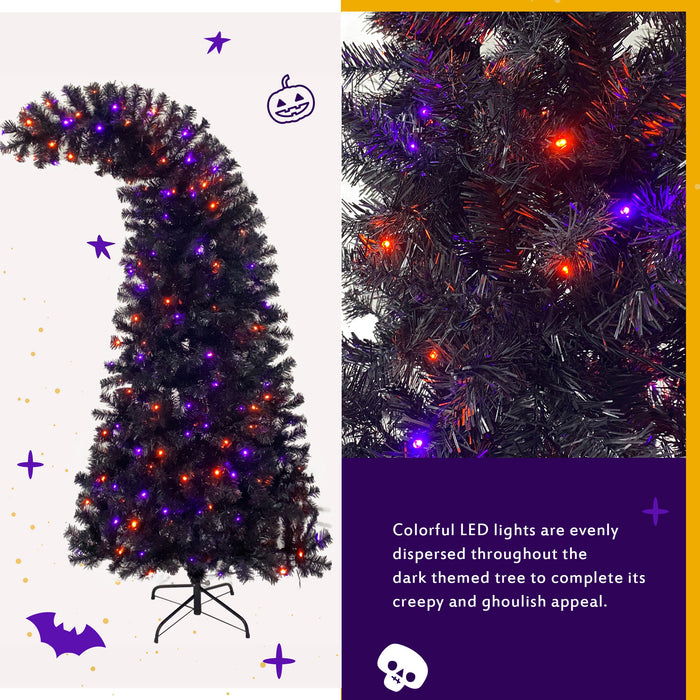 6FT Christmas Tree with LED Lights - Purple