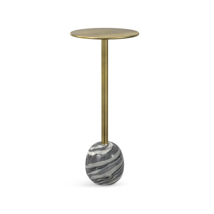 Melene - Side Table - Gold/Gray