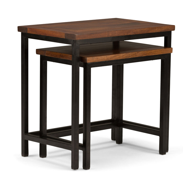 Skyler - 2 Pc Nesting Side Table - Dark Cognac Brown