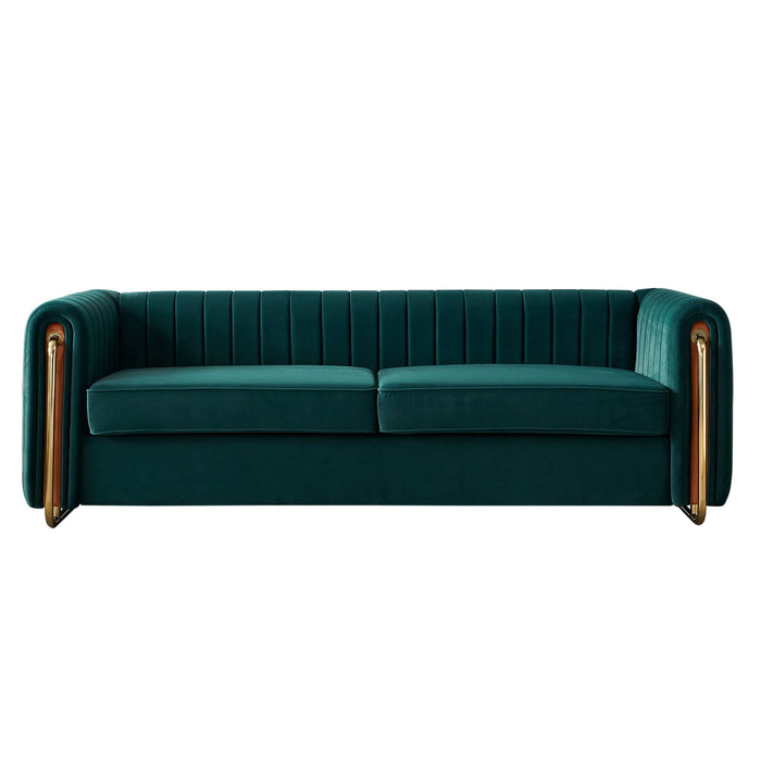 Modern velvet sofa - Green