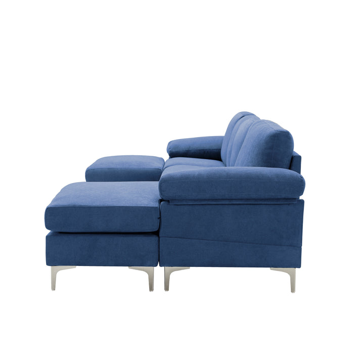 Convertible Sectional Sofa - Navy Blue