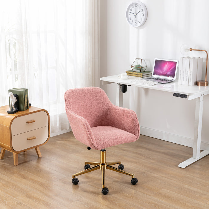 Modern Teddy Fabric Home Office Chair - Pink