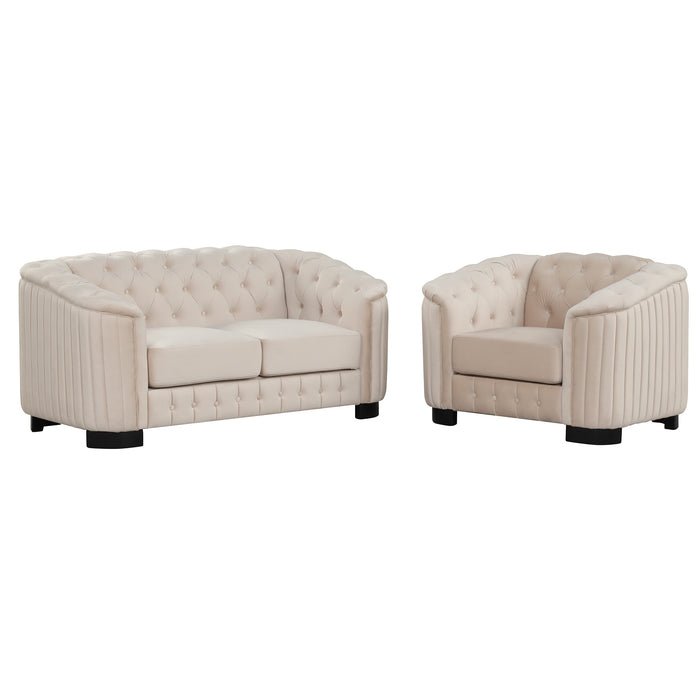 Modern 3-Piece Sofa Sets - Beige