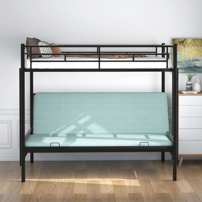 Twin over Full Metal Bunk Bed - Black