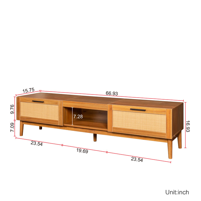 TV Stand for 80 Inch TV, wood