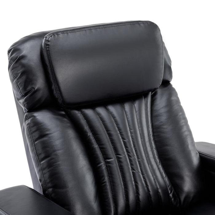 270° Power Swivel Rocker Recliner,Black