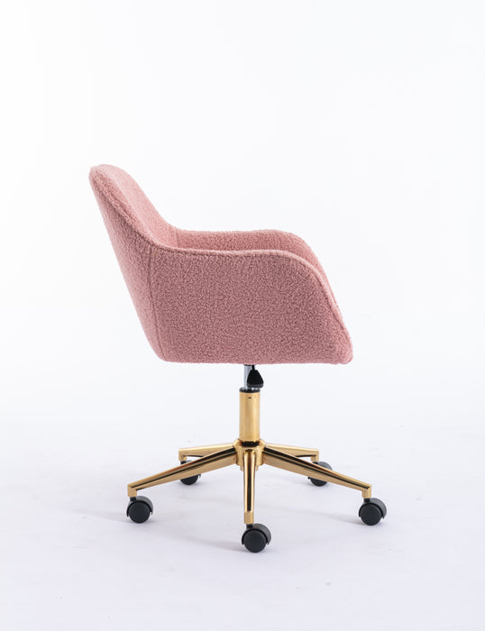 Modern Teddy Fabric Home Office Chair - Pink