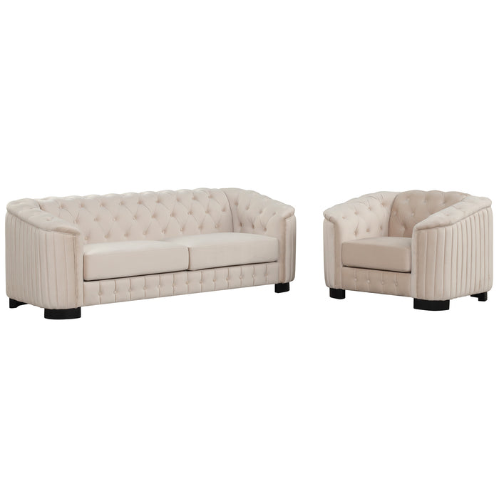 Modern 3-Piece Sofa Sets - Beige