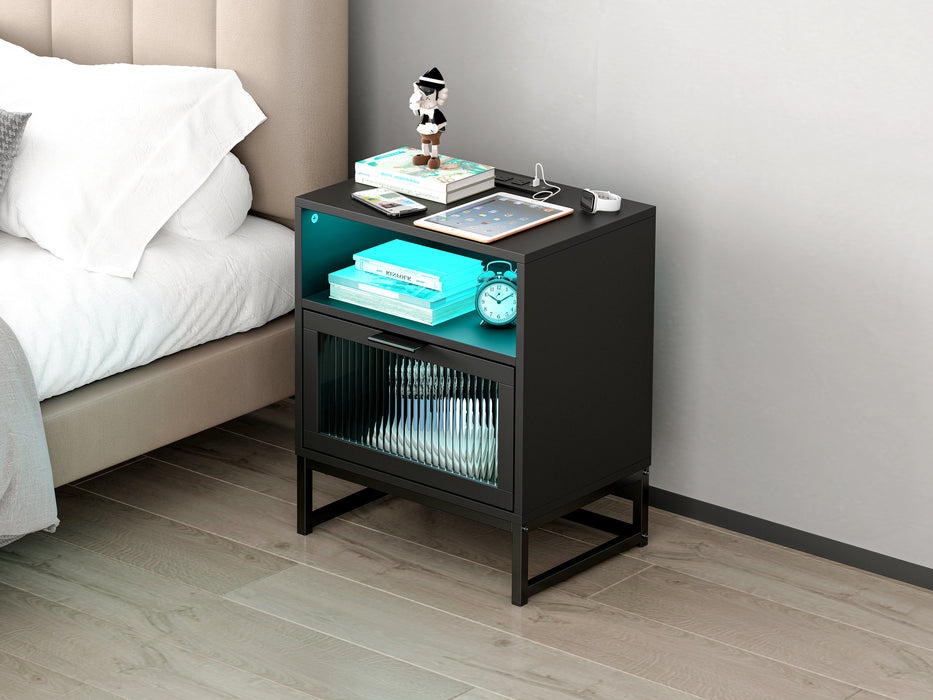 Nightstand with LED Lights