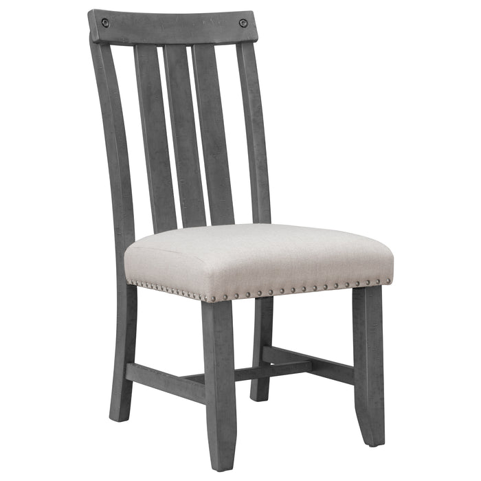 Fabric Upholstered Dining Chairs -Set of 4 (Gray)