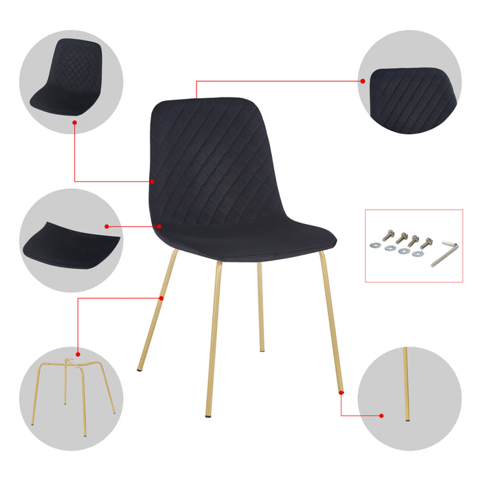 Dining chair  set of 4 PCS（BLACK）