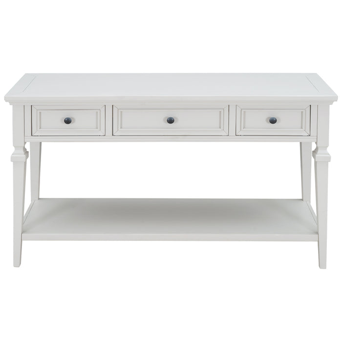 Classic Retro Style Console Table - Antique White