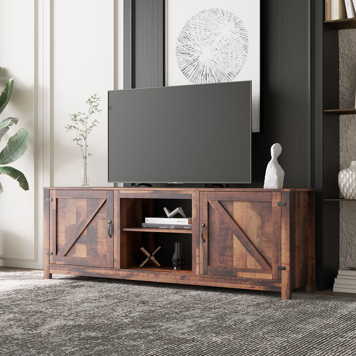 Farmhouse TV Stand with Storage