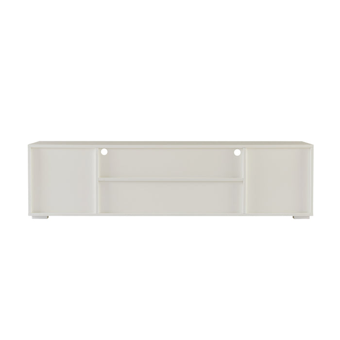 WHITE morden TV Stand, w/LED Lights