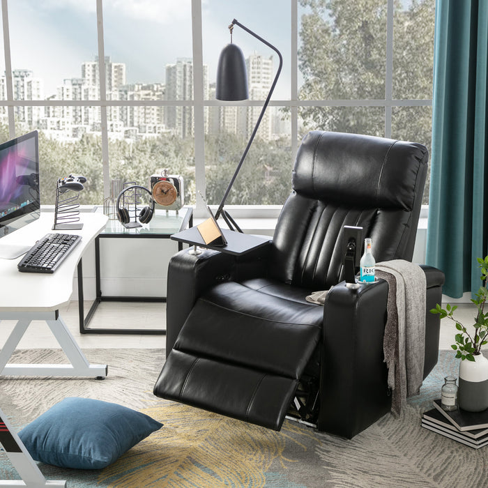 Orisfur. Power Motion Recliner with USB Charging Port and Hidden Arm Storage