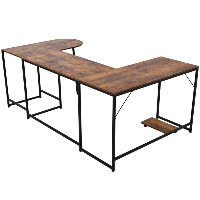 U-shaped Computer Desk  (Brown)