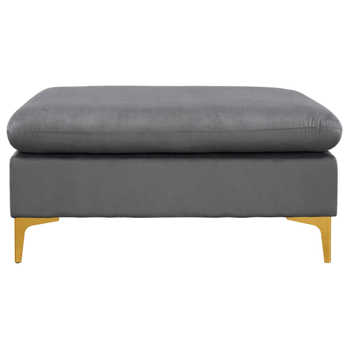 L-Shape Sectional Sofa with Ottoman- Grey