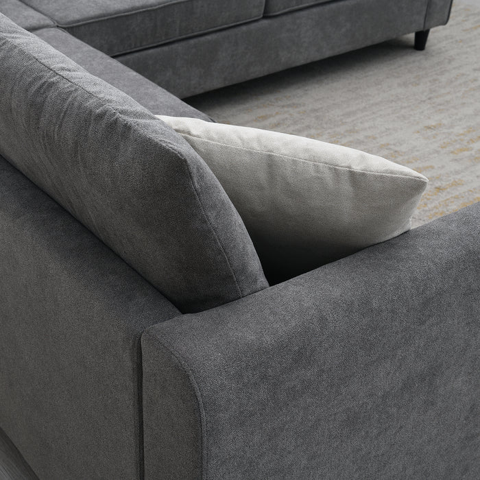 Modern  L Shape Sectional - Grey