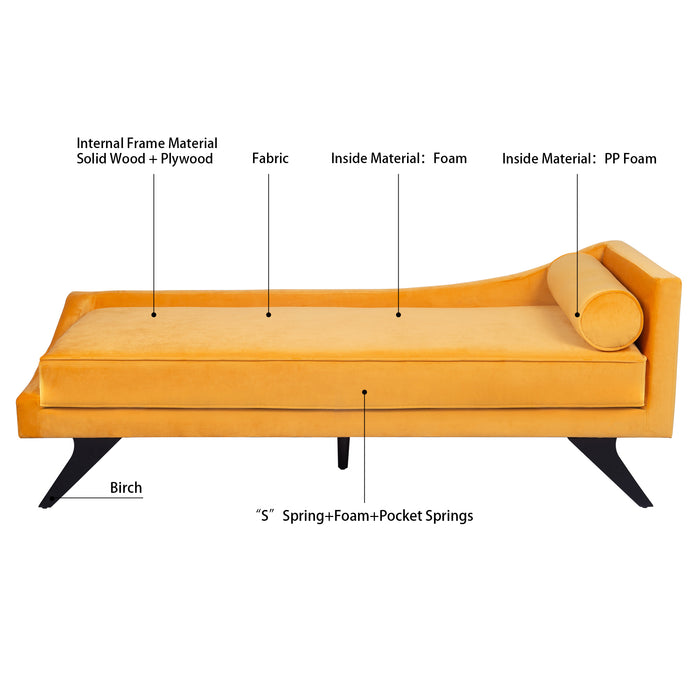 Right Square Arm Reclining Chaise Lounge