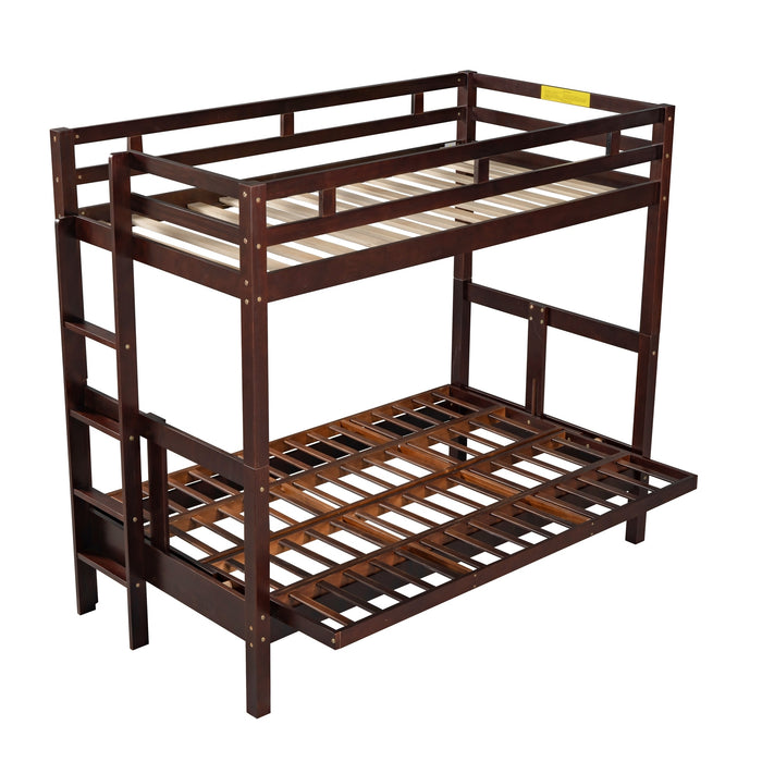 Twin over Full Bunk Bed - Espresso