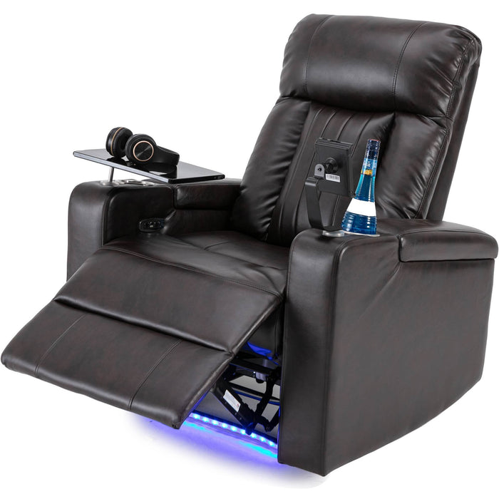 Power Motion Recliner with USB Charging Port and Hidden Arm Storage