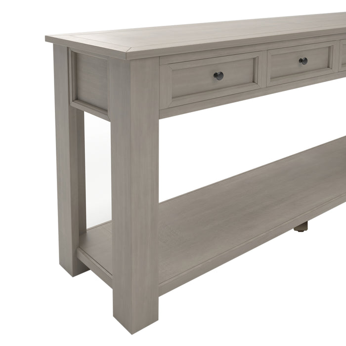 Console Table/Sofa Table with Storage Drawers - Brown Wash