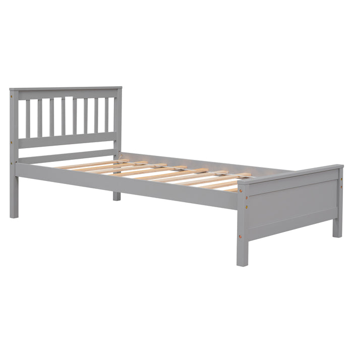 Twin Bed frame with 1 Nightstand - Grey