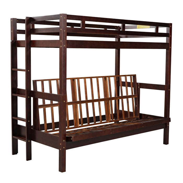 Twin over Full Bunk Bed - Espresso