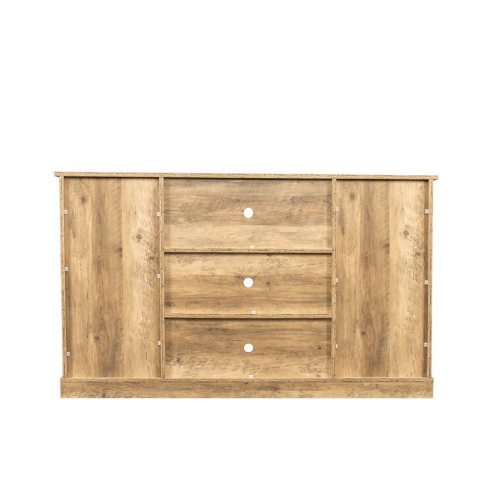 Farmhouse Sliding Barn Door TV Stand for TV up to 65 Inch