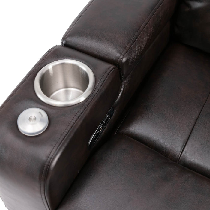 Power Motion Recliner with USB Charging Port and Hidden Arm Storage