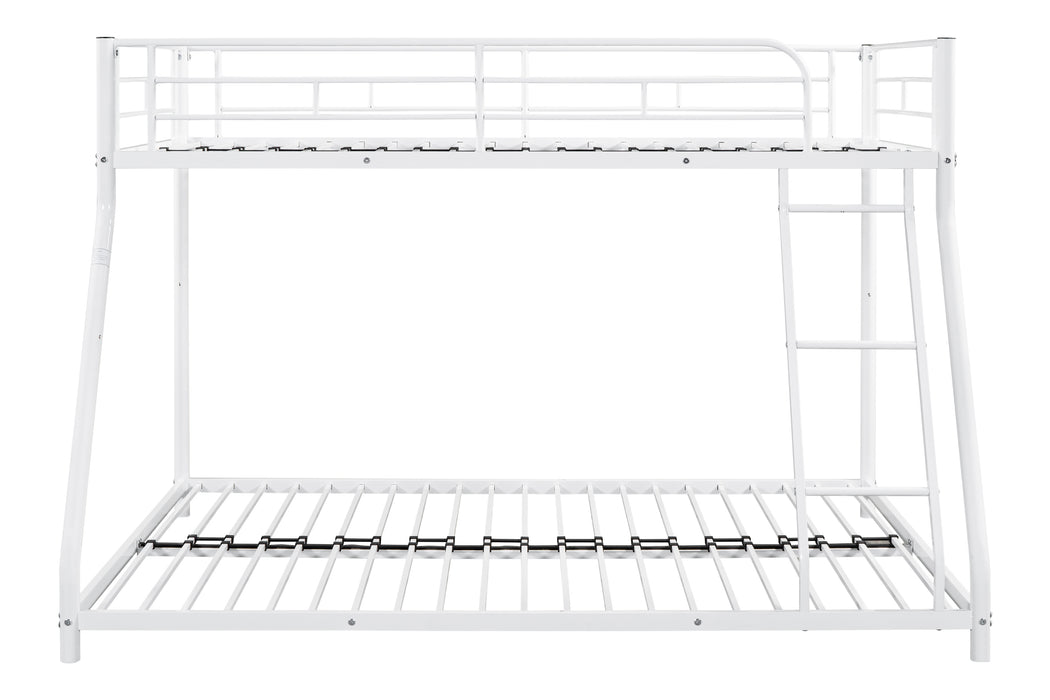 Twin over Full Metal Bunk Bed - White