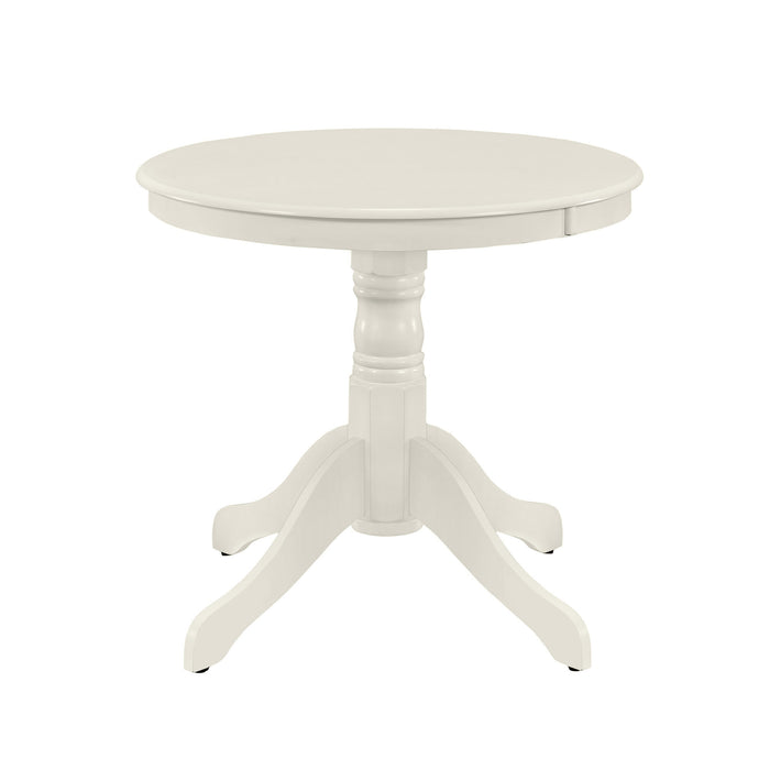 5-Piece Mid-Century Wood Dining Table Set - Cream White