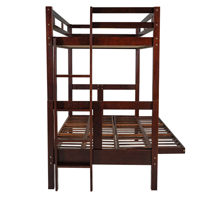 Twin over Full Bunk Bed - Espresso