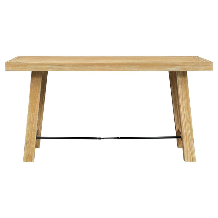 Wood Dining Table , Seats up to 6 (Natural Wood Wash)