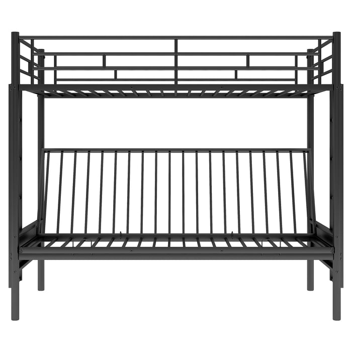 Twin over Full Metal Bunk Bed - Black