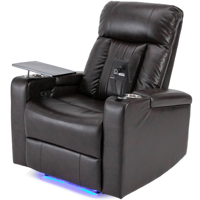 Power Motion Recliner with USB Charging Port and Hidden Arm Storage