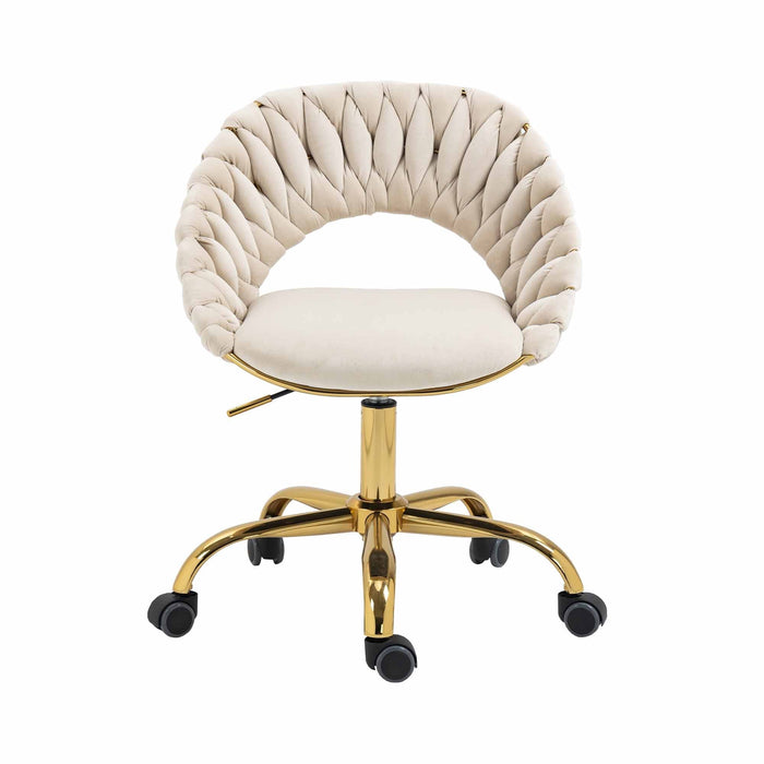 Adjustable Office Swivel Chair - Ivory