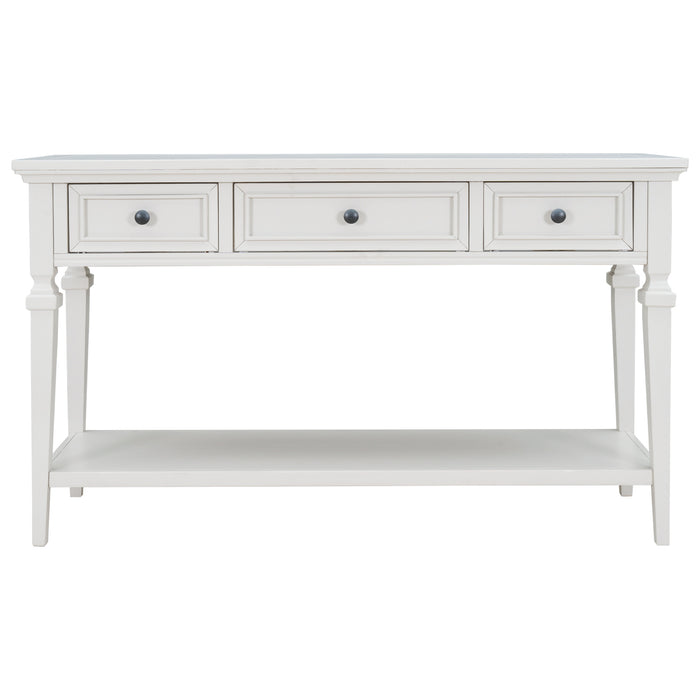 Classic Retro Style Console Table - Antique White