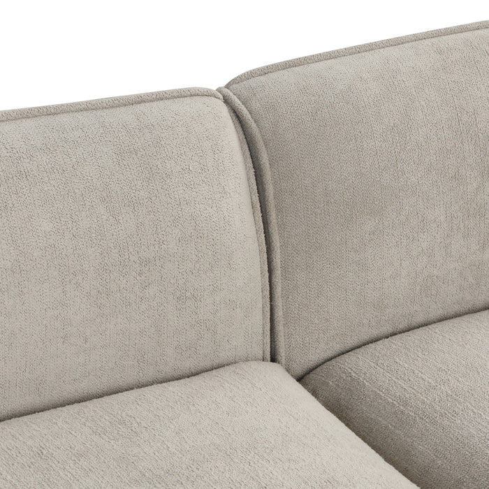 Modern Velvet Loveseat with 2 Pillows - Gray