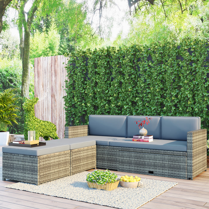 4-piece Outdoor Patio Set - Gray