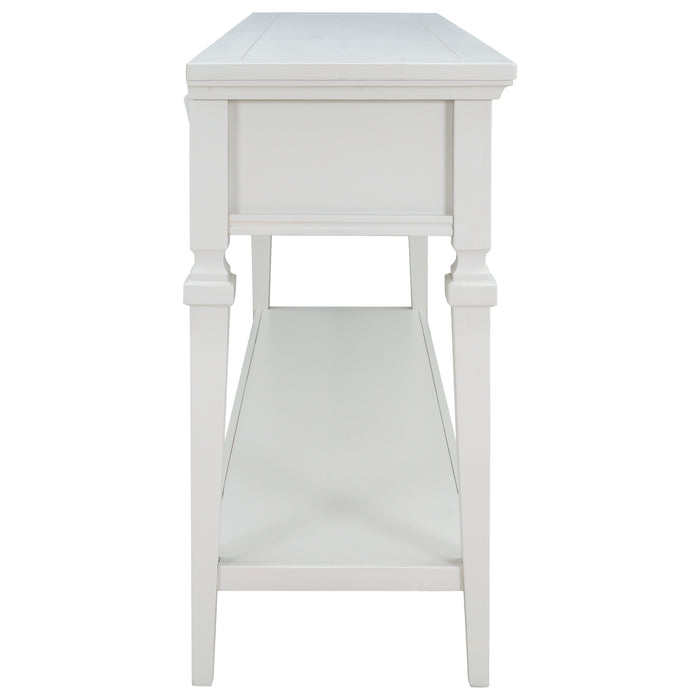 Classic Retro Style Console Table - Antique White