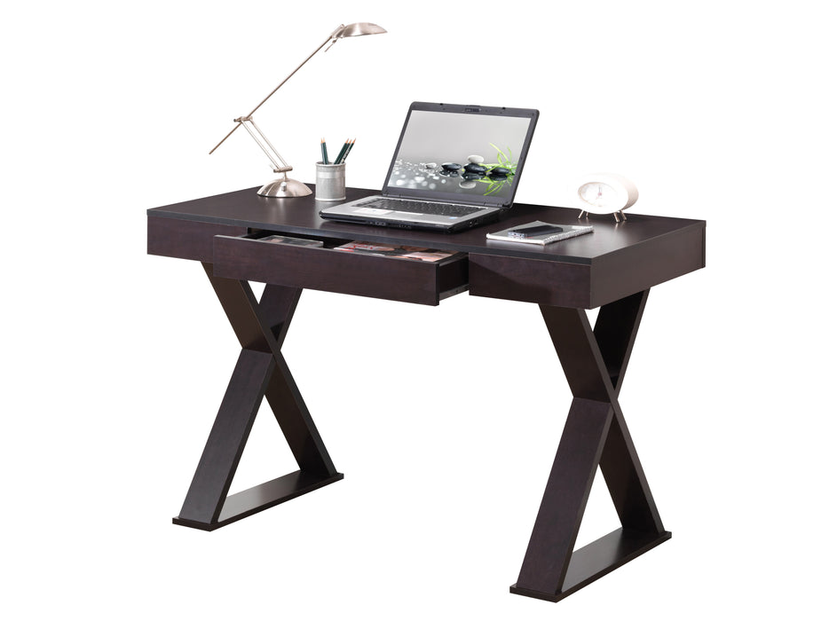 Trendy Writing Desk with Drawer, Espresso