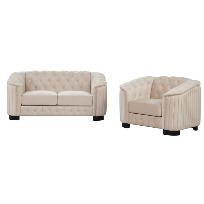 Modern 3-Piece Sofa Sets - Beige